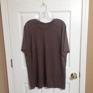 Lululemon Heathered Mauvy Plum Live In Practice Athletic T Shirt Size XL
